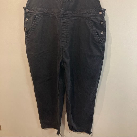 ASOS Sz 20 Adjustable Straps Several Pockets Denim  Overalls in Black - Picture 3 of 15